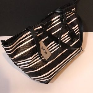 ✨HOST PICK black travel bag striped carry on Kenneth Cole  NWT Tote handbag